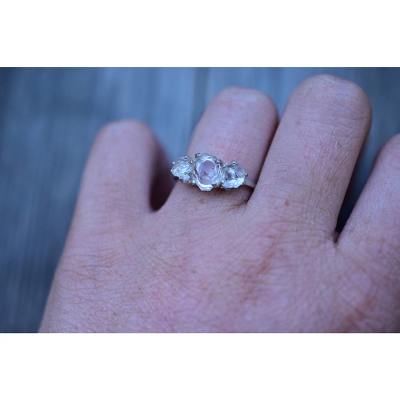 Engagement Ring, Raw Diamond Ring, Diamond Ring, uncut engagement ring, … - Picture 2 of 2